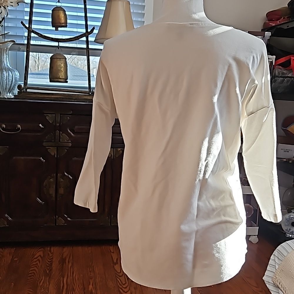 NEW Picadilly white top with silver studs - Picture 4 of 10